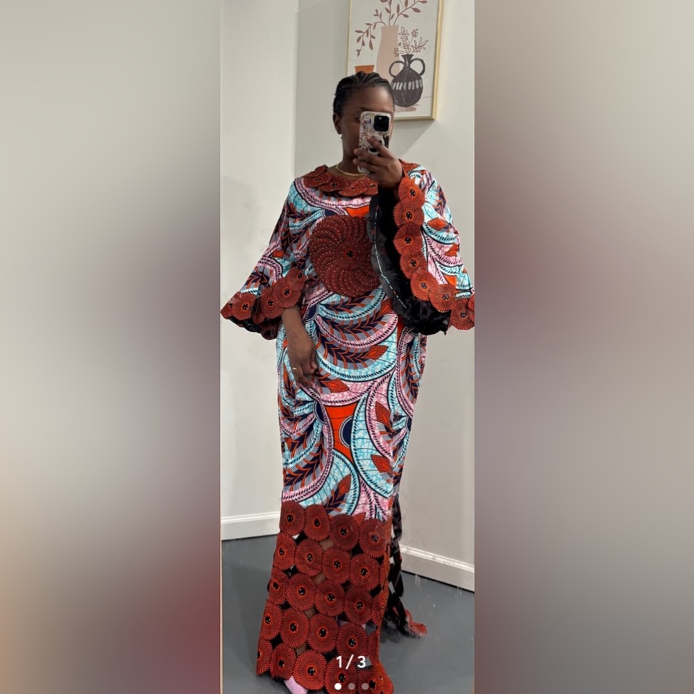 Vibrant Multicolor Ankara African prints Dress